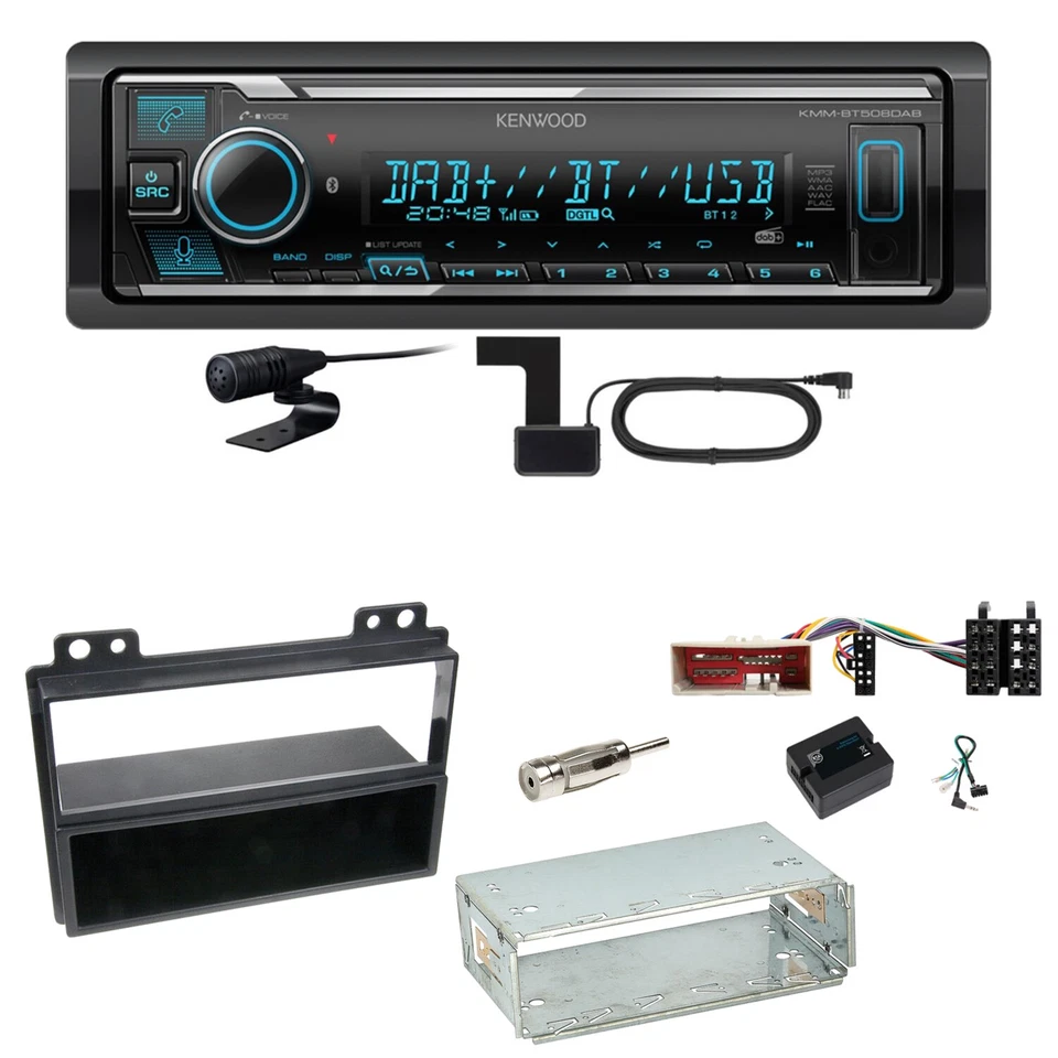 Kenwood KMM-BT508DAB Bluetooth Digitalradio Einbauset für Ford Fusion Fiesta - Bild 1 von 1