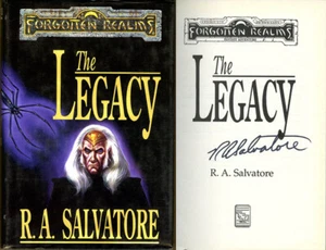 R.A. Salvatore SIGNED AUTOGRAPHED The Legacy HC 1st Ed/1st Pr Forgotten Realms - Imagen 1 de 1