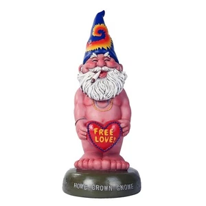 Free Love Home Grown Garden Gnome Statue Figurine 10 Inch - Picture 1 of 1