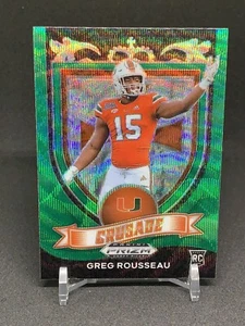 2021 Panini Prizm Draft Picks Crusade Green Wave Prizm #179 Greg Rousseau RC - Picture 1 of 2