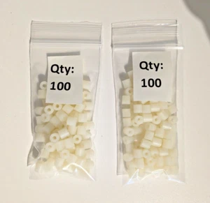 200 Pack - Nylon Spacer  1/4"OD .098"OD 1/4" Length NEW - Picture 1 of 4