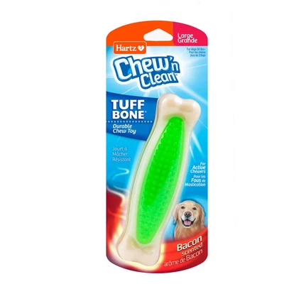 Hartz Chew 'N Clean Toba Hueso Tocino Perfumado Dental Perro Masticable Juguete Color Grande Varía Foto 1 de 3