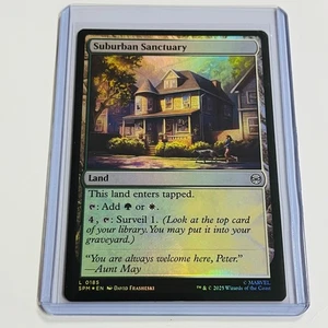 Magic: The Gathering Spider-Man C #185 Suburban Sanctuary 2025 lámina casi nueva - Imagen 1 de 2