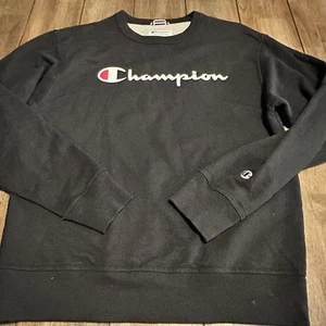 Sudadera suéter negra Champion para hombre talla mediana - Imagen 1 de 5