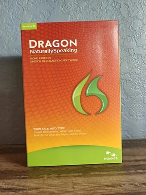 Dragon Naturally Speaking Home Edition Speech Recognition Version 12 New Sealed - Image 1 of 4