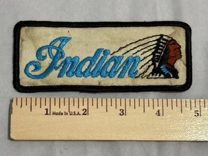 Vintage Indian Motorcycle Patch LARGE Sewn Embroidered Free Expedient Shipping - Picture 1 of 4