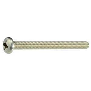 #12-24 x 2-1/2" 18-8 Stainless Phillips Pan Head Machine Screws (6 pcs.) - Picture 1 of 1