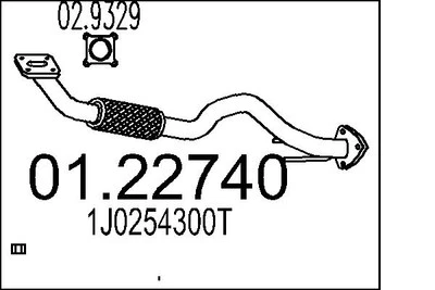 MTS 01.22740 Exhaust Pipe for SEAT,SKODA,VW - Bild 1 von 3