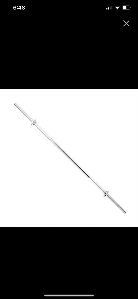 Barra de barra cromada roscada 60 pulgadas 1 pulgada de diámetro equipo de gimnasio de levantamiento de pesas Foto 1 de 4