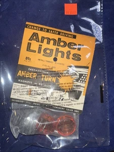 Vtg NOS 1960’s Amber Car Turn Signal Light Bulb Covers – Mark MFG Co. - Picture 1 of 2