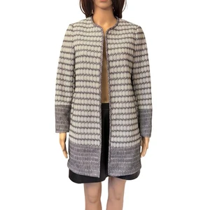 H&M Damenmantel Jacke vorne offen Größe 8 grau kragenlos lange Ärmel gebraucht, in einwandfreiem Zustand - Bild 1 von 12