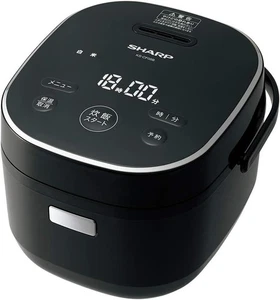 Sharp rice cooker 3-cup microcomputer KSCF05BB KS-CF05B-B W Black White New - Picture 1 of 13