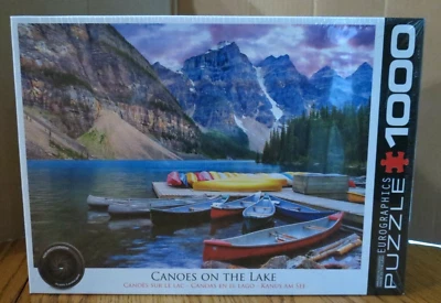 EuroGraphics 1000 Pieces Puzzle Canoes on The Lake NEW Sealed - Image 1 of 4