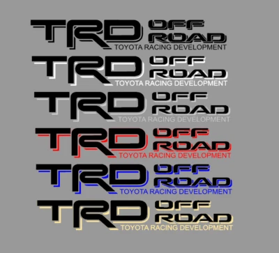 2 calcomanías TRD todo terreno Toyota 4 pares de pegatinas Tacoma Tundra vinilo cabecera camión Foto 1 de 4