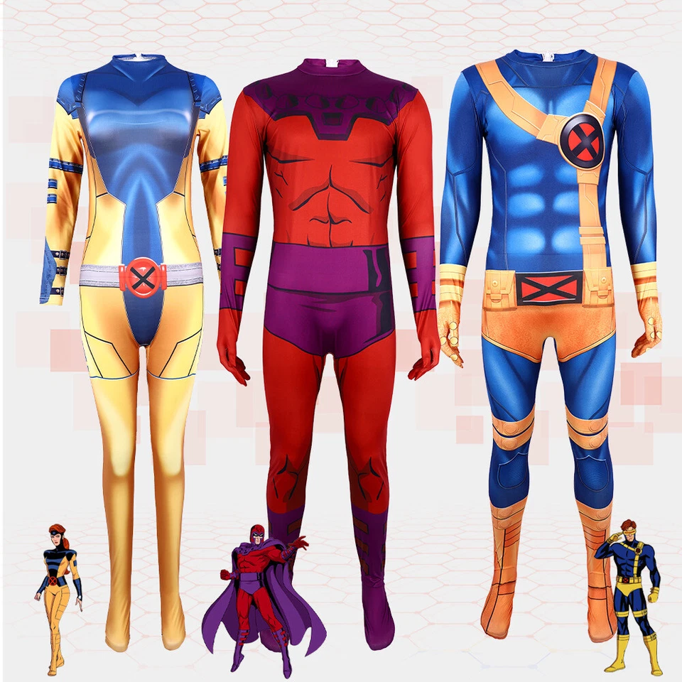 Cosplay X-Men 97 Cíclopes Magneto Phoenix Monos Niños Adultos Body Disfraces Foto 1 de 4