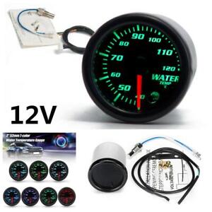 Universal 12V Car SUV 2" 7 Colors LED Water Coolant Temperature Temp Gauge＋Cable