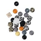 102Pcs Mixed Color Silicone Beads 12mm Assorted Beads Polygonal Beads  Jewelry