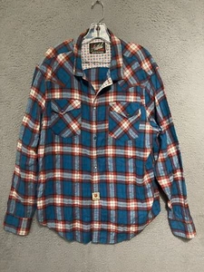 Artful Dodger Shirt Mens Size 2XL Pearl Snap Plaid Button up Long Sleeve Adult - Picture 1 of 5