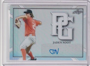Jaden Noot 2021 Leaf Perfect Game Plate & Proof Autos 1/1 - Picture 1 of 2