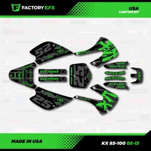 Kx85 Green USA Racing Design Graphic Kit fits 01-13 Kawasaki Green Kx100 Kx 85 - Picture 1 of 5