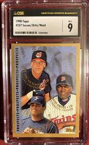 1998 TOPPS DAVID ORTIZ ROOKIE CSG 9 MINT #257 MINNESOTA TWINS HOF