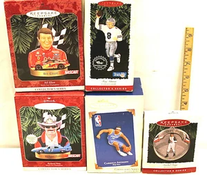 5 Pc Hallmark Keepsake Lot Carmelo Anthony Troy Aikman Elliot Petty Paige NIB - Picture 1 of 2