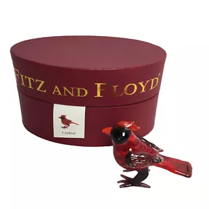 Fitz and Floyd Cardinal Glass Menagerie Figurine 2006 #43/181 Original Box NEW - Picture 1 of 18