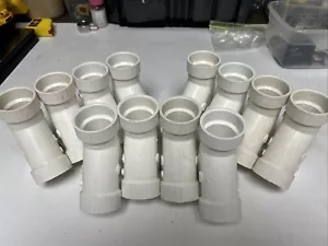 12x Charlotte Pipe Schedule 40 1-1/2" Hub PVC WYE 00600 0800HA 45 Degree 3 Way - Picture 1 of 4