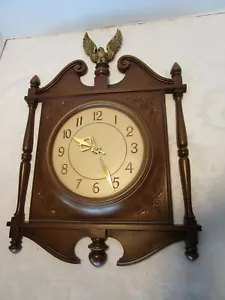 Orologio da parete vintage siroco-top aquila stile federale # 3884 21,25""T anni '50 - Foto 1 di 11