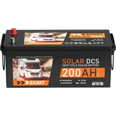 Solarbatterie 12V 200Ah Solar Batterie Wohnmobil Batterie Bootsbatterie 180Ah - Bild 1 von 4