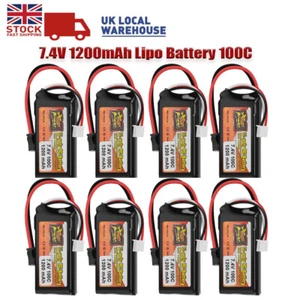 7.4V 1200mAh Lipo Battery SM Plug Rechargeable Battery for RC Car Boat Drone UK - Picture 1 of 50