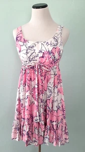 Vtg 60s THE LILLY Pulitzer Mini Dress Pink Purple Abstract Ruffle Fit & Flare SM - Picture 1 of 12
