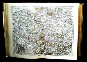 1900 Antiker Druck.Deutsche Karte..HANNOVER,..BREMEN..HAMBURG .MEYERS.ETNA - Bild 1 von 1