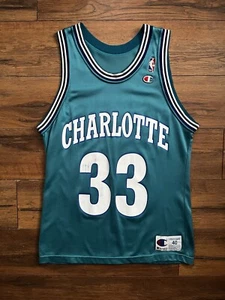 Vintage Charolette Hornets Alonzo Mourning Champion Jersey - Picture 1 of 6