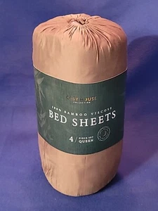 Cosy House Collection 100% Bamboo Viscose Bed Sheets 4 Pc Set Queen Sage Green - Picture 1 of 5