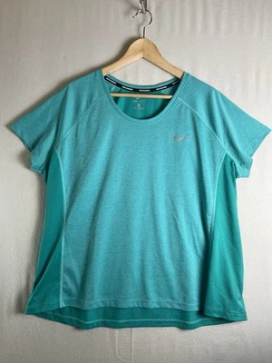 Nike Running Women's Plus Size 2X Turquoise Dri-Fit Shirt Mesh Back/Sides - Image 1 of 4