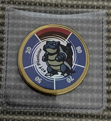 Pokemon Blastoise #09 Battling Coin By Pokemon Nintendo Hasbro Vintage 1999👀🎃 - Image 1 of 4