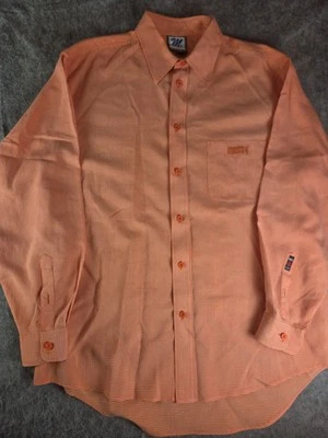VTG Mecca Shirt Men's Large Long Sleeve Button Up Ora Checkered Y2K Hip Hop - Image 1 of 4