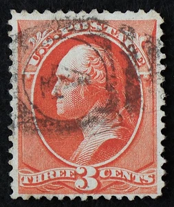 U.S. Used Stamp Scott #214 3c Washington. VF. Lovely "4" Duplex Cancel. Choice! - Picture 1 of 2
