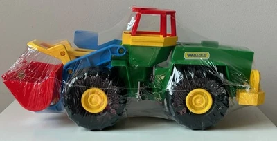 Big Multicolour Loader Green/Blue/Yellow Toy Tractor Moving Parts 34 cm Wader - Image 1 of 4