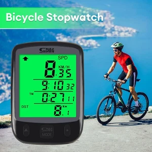 Waterproof Digital LCD Cycle Computer Bicycle Bike Odometer Speedometer Cycling - Picture 1 of 13