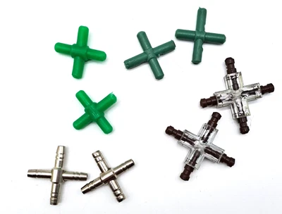 Schlauchverbinder Luftschlauch Ø4/6mm 2 Stück 4 Wege Kreuz Luftschlauchverbinder - Bild 1 von 4