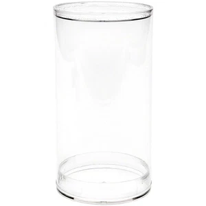 Plymor Plastic Action Figure Tube, 3" wide by 5.5" tall, with Clear Acrylic Base - Picture 1 of 3