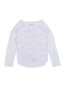 Mudd Girls White Long Sleeve Top 10 - Picture 1 of 2
