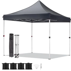 3x3M Pop up Gazebo Marquee Canopy Tent Waterproof Commercial Grade W/Wheeled Bag - Picture 1 of 12