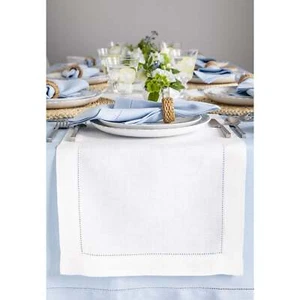 Solino Home 100% Pure Linen Table Runner Solid for Summer, Classic Hemstitch New - Picture 1 of 207