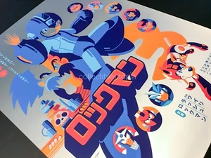 Tom Whalen Mega Man Limited Brushed Foil Variant S/N Videogame Art Print Poster - Picture 1 of 12
