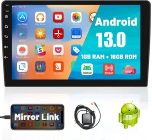 Android 13 Autoradio 10.1" Doppel 2DIN GPS NAVI WIFI Bluetooth USB FM MP5 Player - Bild 1 von 13