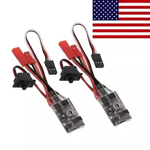 2pcs RC ESC 10A Brushed Motor Speed Controller 1-2S For RC Car Boat Tank w/Brake - Picture 1 of 5