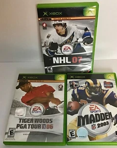 EA SPORT XBOX BUNDLE NHL 07 MADDEN 2003 TIGER WOODS PGA TOUR 06 - Bild 1 von 2